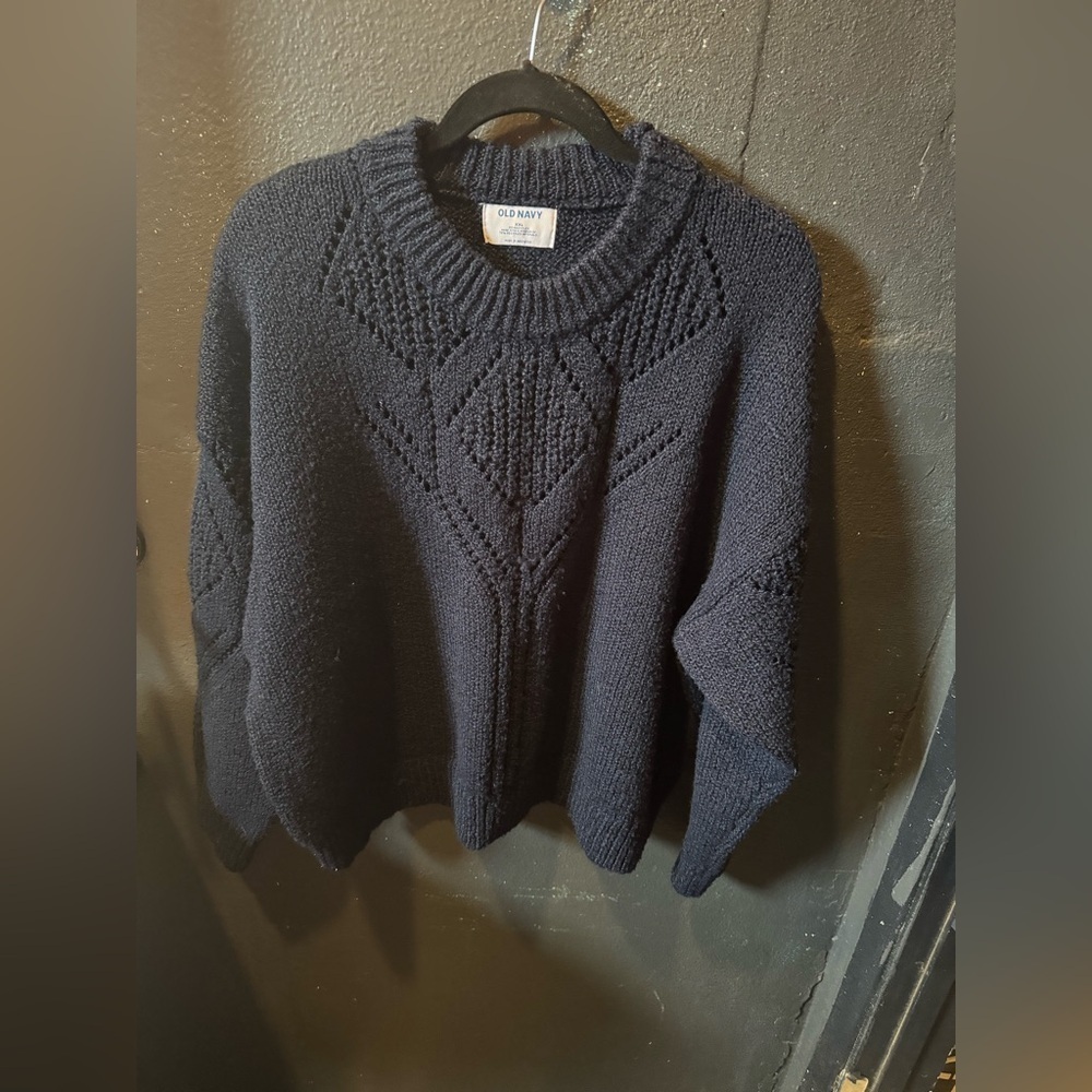 Old Navy Women's Dark Blue Knit Sweater Size XXl
